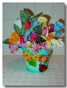 Vaso di fiori in twistart